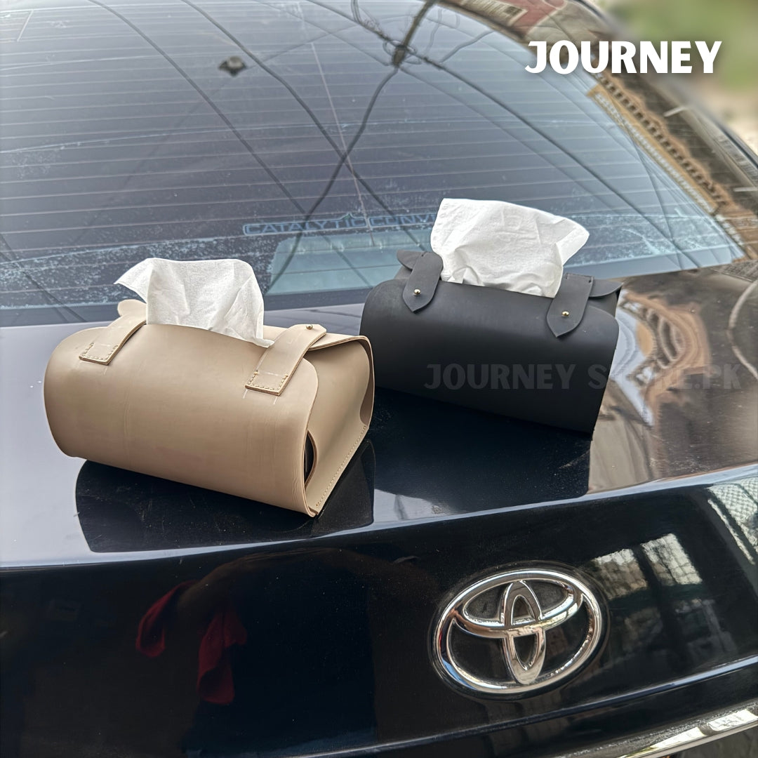 Faux Leather Tissue Box Cover