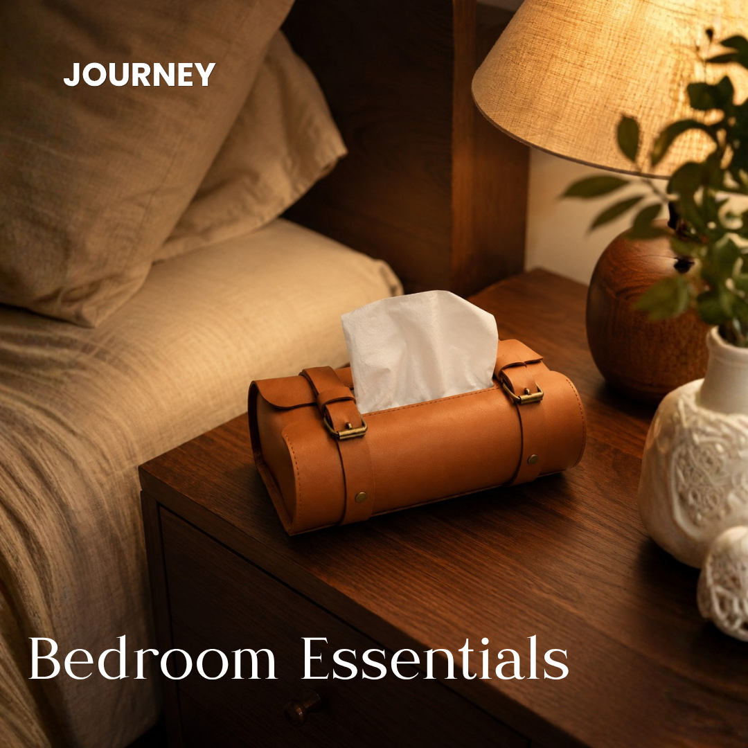 Classic Tissue Box Cover | Tan Brown| PU Leather