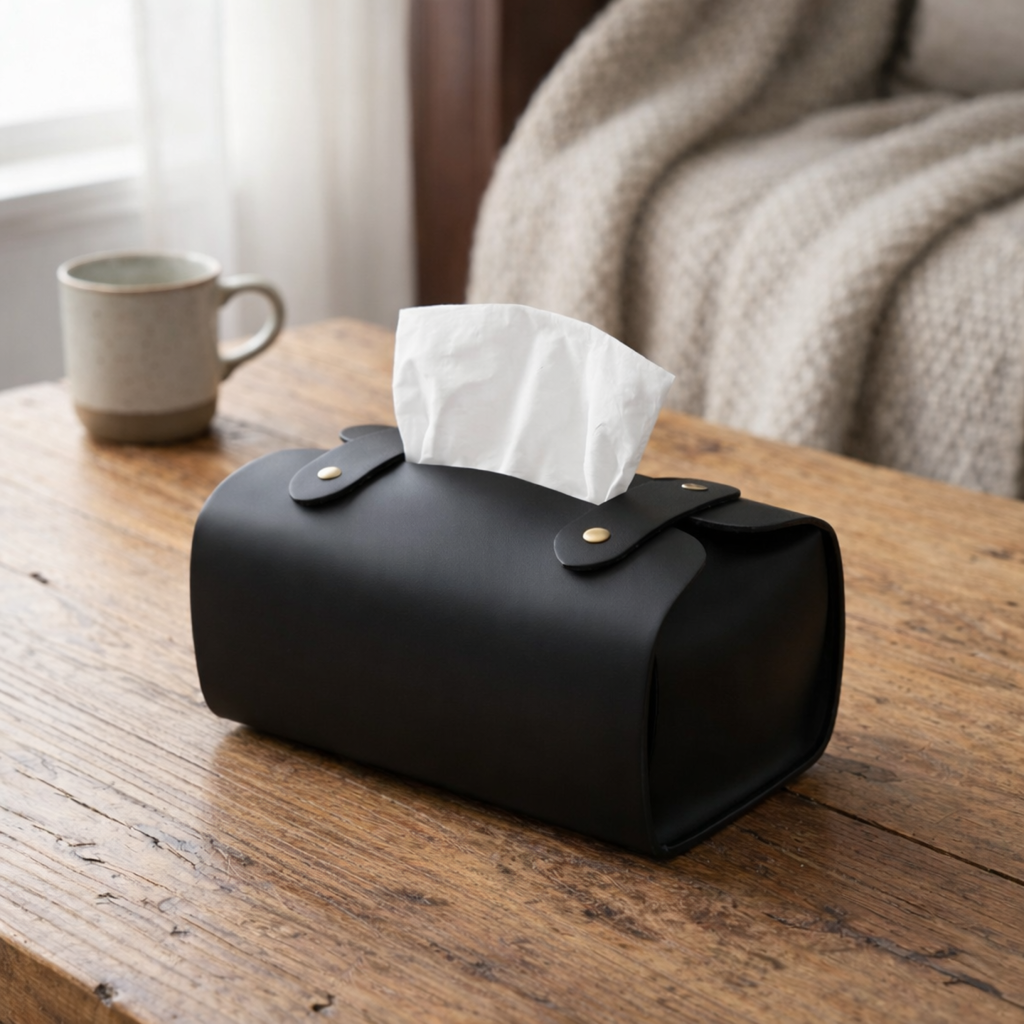 Tissue Box Cover | Premium PU Leather