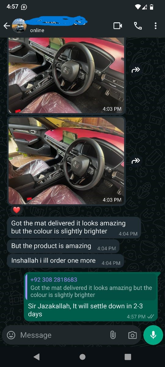 Civic 22-24 Faux Leather Dashboard Mats