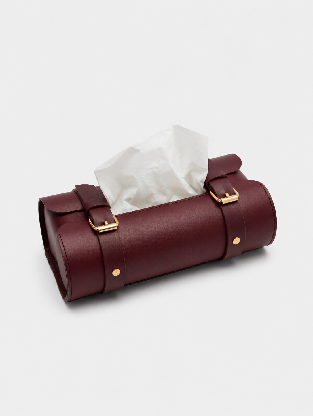 Classic Tissue Box Cover | PU Leather |Black |