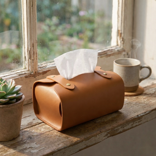 Tissue Box Cover | Premium PU Leather